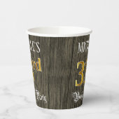 33rd Birthday Party —フェイク金ゴールド&ウッドフェイク・ルックス 紙コップ (左)