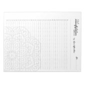 33x3発現方法、引力の法則 ノートパッド (正面)