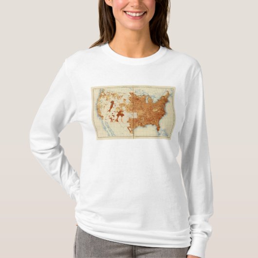 34の割合の宗教種類1890年 Tシャツ (正面)