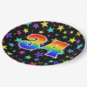 34イベントはっきりした:,おもしろい,カラフル Rainbow 34 ペーパープレート (アングル)