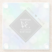 34エレガント周年記念結婚お祝い ガラスコースター (裏面)