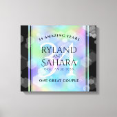 34エレガント周年記念結婚お祝い キャンバスプリント (正面)