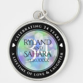 34エレガント周年記念結婚お祝い キーホルダー (正面)