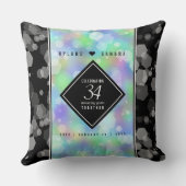 34エレガント周年記念結婚お祝い クッション (裏面)