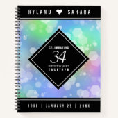 34エレガント周年記念結婚お祝い ノートブック (正面)