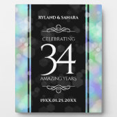 34エレガント周年記念結婚お祝い フォトプラーク (正面)