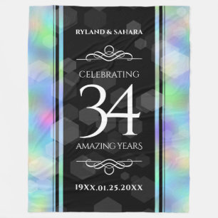 34エレガント周年記念結婚お祝い フリースブランケット