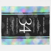 34エレガント周年記念結婚お祝い フリースブランケット (正面(横))