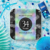 34エレガント周年記念結婚お祝い ペーパープレート (パーティー)