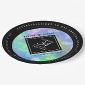 34エレガント周年記念結婚お祝い ペーパープレート (アングル)