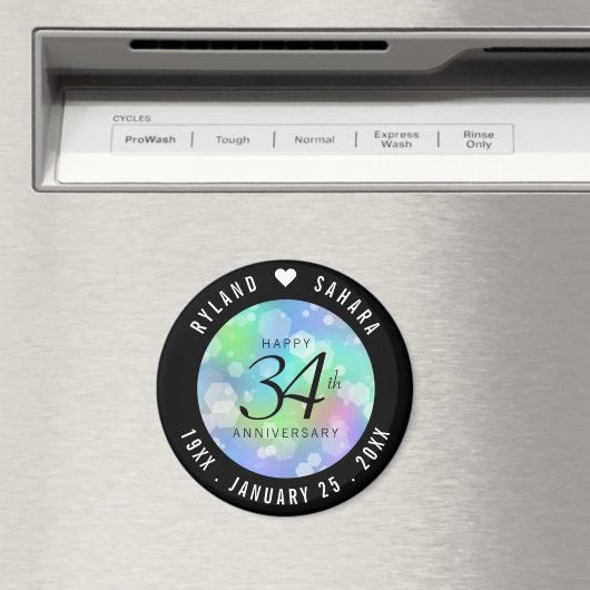 34エレガント周年記念結婚お祝い マグネット (インサイチュ (食洗機))