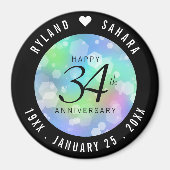 34エレガント周年記念結婚お祝い マグネット (正面)