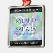 34エレガント周年記念結婚お祝い メタルオーナメント (左)