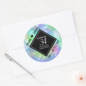 34エレガント周年記念結婚お祝い ラウンドシール (封筒)