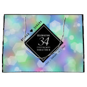 34エレガント周年記念結婚お祝い ラージペーパーバッグ (正面)