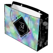 34エレガント周年記念結婚お祝い ラージペーパーバッグ (裏面アングル)