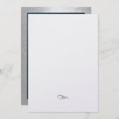 34カラーオプションスノーフレークホリデーパーティー 招待状 (正面/裏面)