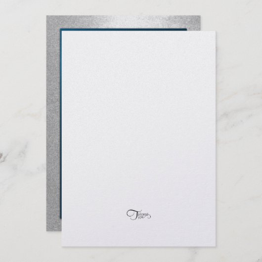 34カラーオプションスノーフレークホリデーパーティー 招待状 (正面/裏面)