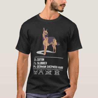 34コットンのよだれドイツ+シェパード+ヘア Tシャツ