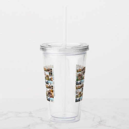 34フォトパーソナライズされたコラージュカスタム引用文 アクリルタンブラー (右)