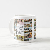 34フォトパーソナライズされたコラージュカスタム引用文 コーヒーマグカップ (正面左)