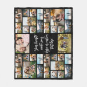 34フォトパーソナライズされたコラージュカスタム引用文 フリースブランケット (正面)