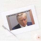 34人の重罪の有罪判決が彼をドナルド・トランプの監禁する 長方形シール (封筒)