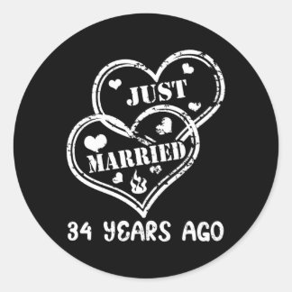34周年結婚たった今結婚しました34年前 ラウンドシール