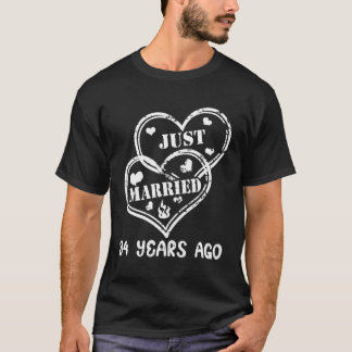 34周年結婚たった今結婚しました34年前 Tシャツ