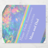 34周年結婚オパール スパークリングワインラベル (シングルラベル)