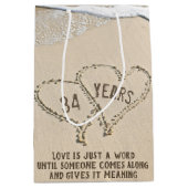 34周年記念ビーチハート中抱き枕 ミディアムペーパーバッグ (正面)