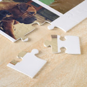 34家族モダンの写真とイニシャルレター ジグソーパズル (側面)