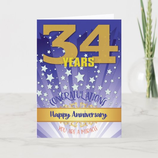 34年リカバリ記念日はっきりした数値 カード (正面)