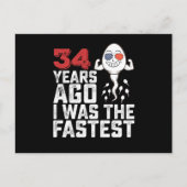 34年前の誕生日私は最速だった ポストカード (正面)