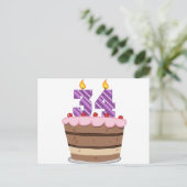 34歳のお誕生日ケーキ ポストカード (スタンド正面)
