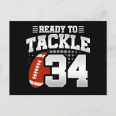 34歳のタックルフットボールパーティー 34歳の誕生日 ポストカード (正面)