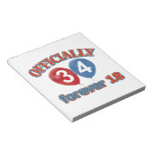 34歳のデザイン ノートパッド (アングル)