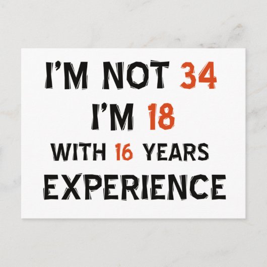 34歳のデザイン ポストカード (正面)