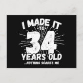 34歳の皮肉なミーム 面白い34歳の誕生日 ポストカード (正面)