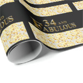 34歳の誕生日 ラッピングペーパー (ロールコーナー)