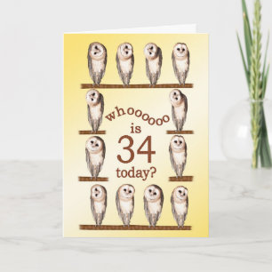 34歳の誕生日、奇妙なフクロカード。 カード