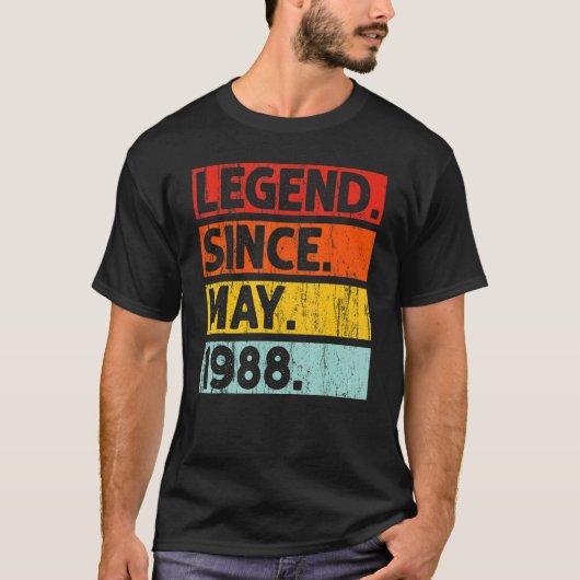 34歳の誕生日  1988年5月から伝説 34歳 Tシャツ (正面)