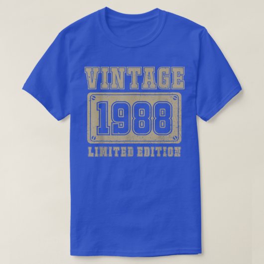 34歳ヴィンテージ1988年限定版34th Bir Tシャツ (デザイン正面)