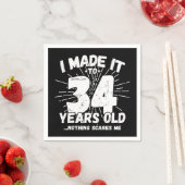 34歳皮肉ミームおもしろい34誕生日 スタンダードカクテルナプキン (インサイチュ)