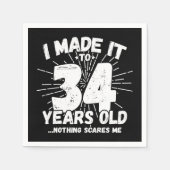 34歳皮肉ミームおもしろい34誕生日 スタンダードカクテルナプキン (正面)