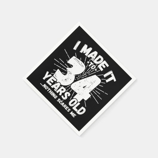 34歳皮肉ミームおもしろい34誕生日 スタンダードカクテルナプキン (角)