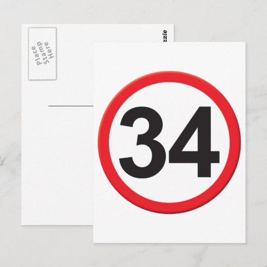 34歳 ポストカード (正面/裏面)