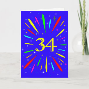 34番目の誕生日爆発カード カード