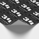 34番目の誕生日:インスパイアアールデコ「34」の検索と名前 ラッピングペーパー (角)