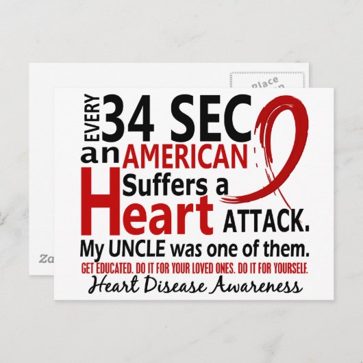 34秒ごとの叔父上ハート病/攻撃 ポストカード (正面/裏面)